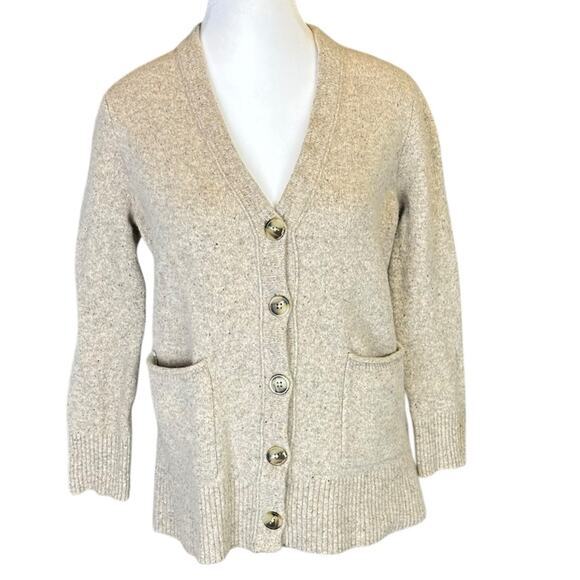 Madewell Sweaters - Madewell Donegal Maysfield Cardigan Sweater Merino Wool Oatmeal Size Medium